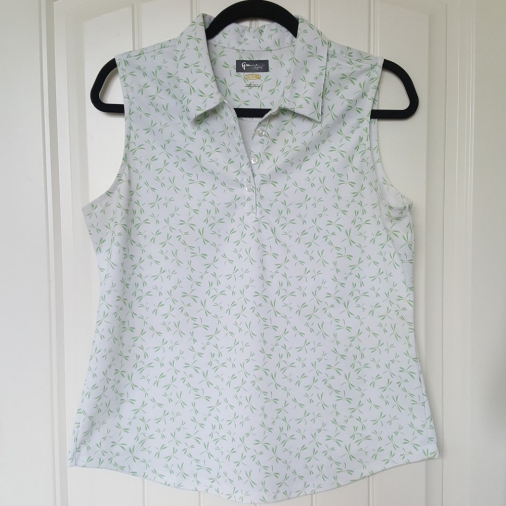 Greg Norman Ladies Play Dry Dragonfly Golf Blouse
